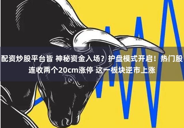 配资炒股平台皆 神秘资金入场？护盘模式开启！热门股连收两个20cm涨停 这一板块逆市上涨